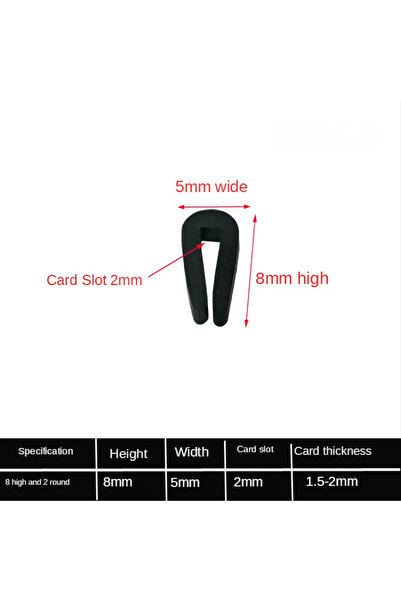 Choice9 2 Meter 2 x 8mm 2/5/10/15/20 Meters Black Edge Strip U Section Anti O...