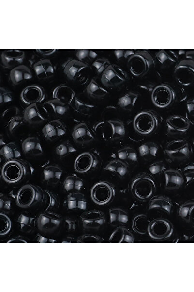 Choice18 400 قطعة خرز أسود، 100/400 قطعة، 6×9 مم، لون سادة، فتحة كبيرة، لصنع ...