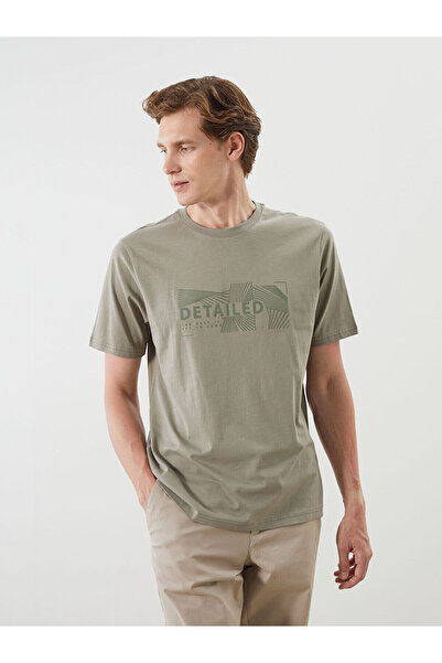 LC Waikiki Nevavm Oval Collar Printed Combed Cotton Men's T-Shirt