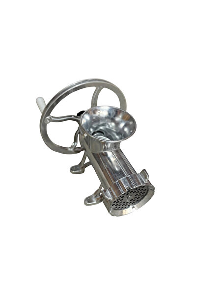 broman meat grinder, aluminum, no. 32, with wheel