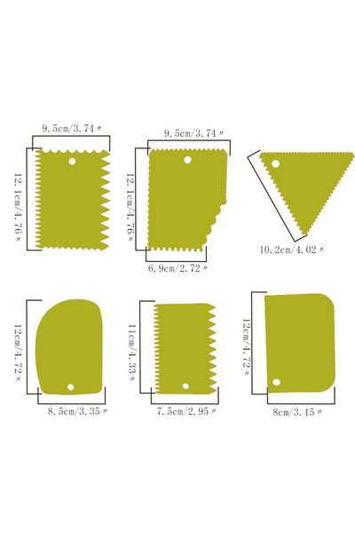 Choice1 أدوات كشط بلاستيكية من الفخار الأخضر، منحوتات طينية للكيك والمعجنات ع...
