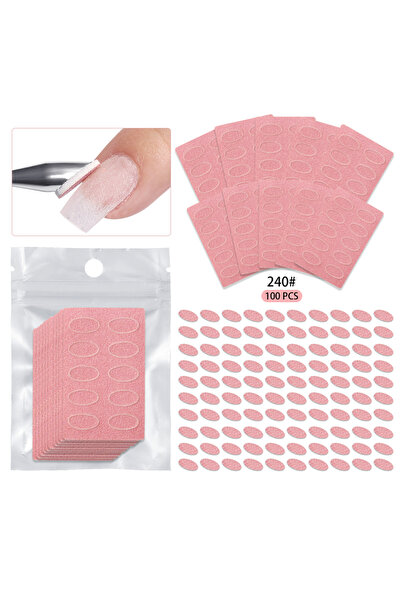 Choice7 وردي 100 قطعة 240 غرام 5/10 ورقة دافع الجلد الميت للأظافر ذاتي اللصق ...