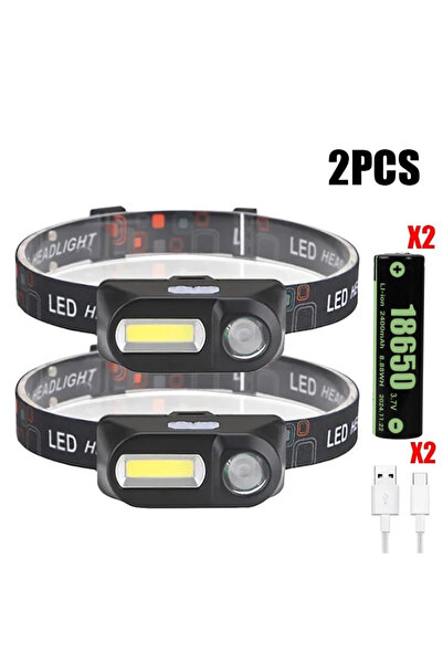 Choice1 مصباحان صغيران بتقنية COB بسعة 2400 مللي أمبير، قابلان لإعادة الشحن ع...