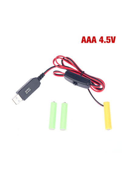 Choice6 محول بطارية وهمية AAA4.5V، كابل تبديل مزود طاقة USB، بديل للبطاريات ل...