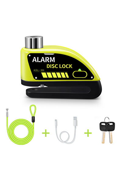 Choice3 جهاز إنذار فرامل قرصية للدراجات النارية مع حبل سحب، مقاوم للماء، 110 ...