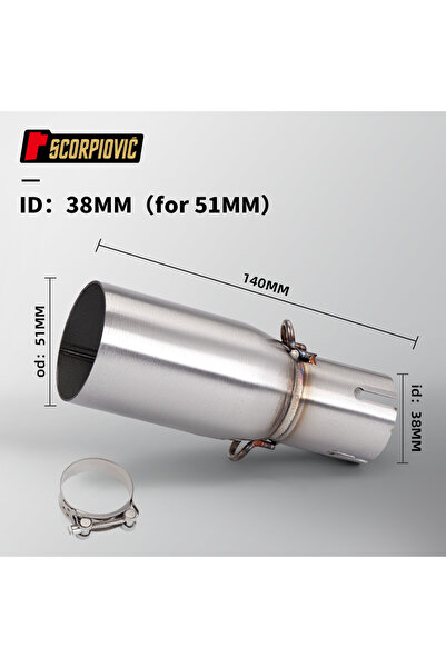 Choice 38MM Motorcycle intermediate connecting pipe, improved muffler, univer...