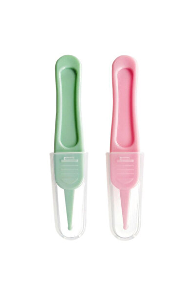 Choice5 قطعتان من ملاقط تنظيف الأنف البلاستيكية للأطفال باللونين الأخضر والور...