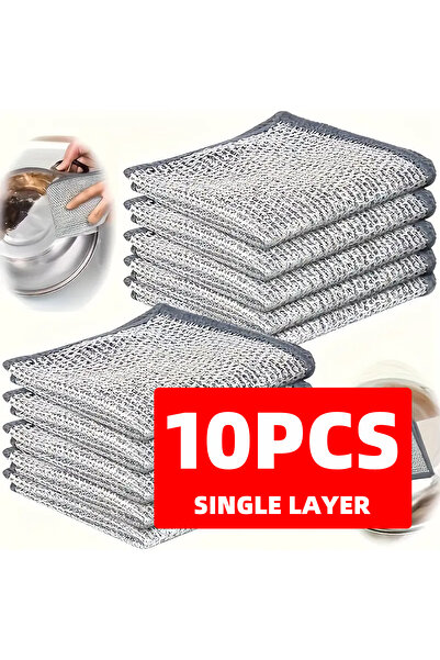 Choice4 مناشف أطباق سلكية مقاومة للخدش، طبقة مفرد ، 10 قطع، 1/3/5/10، مُطوّرة...