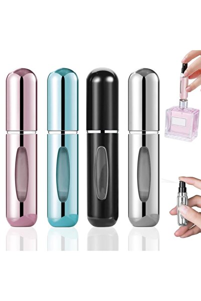 Choice9 موزع عطر معدني 5 مل LF LL LH LY 4 قطع - زجاجة عطر للسفر قابلة لإعادة ...