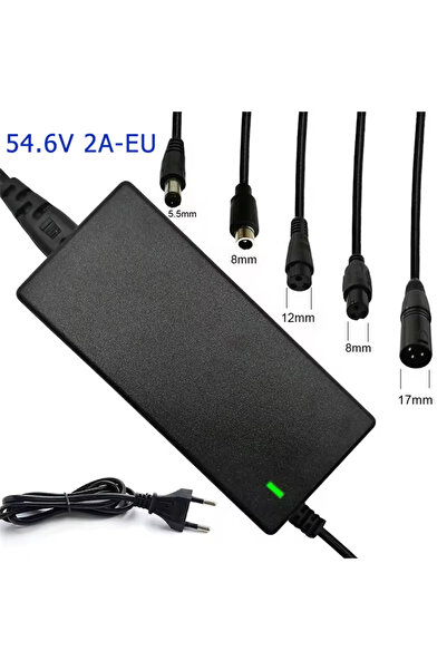 Choice6 شاحن بطارية ليثيوم عالمي بخمسة مقابس، 54.6 فولت، 2 أمبير، 54.6 فولت، ...