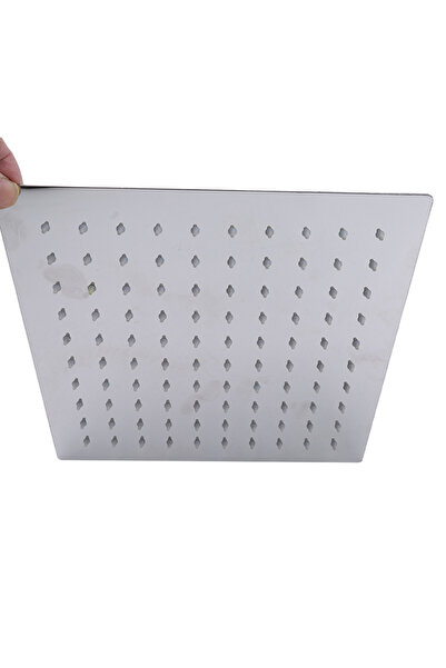 Choice4 رأس دش مربع الشكل 25 سم، مصنوع من الفولاذ المقاوم للصدأ، رأس دش مطري ...