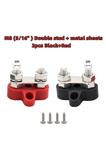 Choice1 Style C M8 Red Black Terminal Blk Studs M6 M8 Positive Negative Heavy...