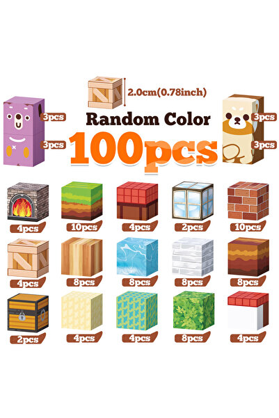 choice2 مكعبات مغناطيسية صغيرة الحجم، 100 قطعة، ألعاب بناء وتكديس، مكعبات مغن...