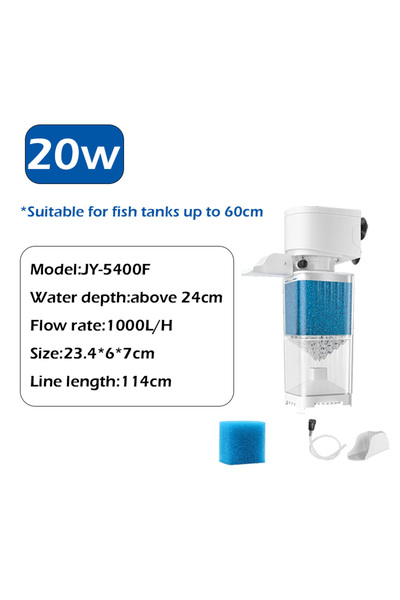 Choice4 مضخة فلتر حوض السمك 20 واط 6 في 1 غاطسة صامتة لتهوية الهواء والأكسجين...