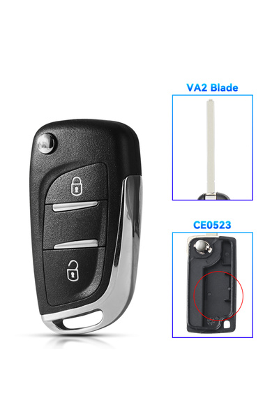 Choice1 مفتاح سيارة معدل 2 BT VA2 CE0523 KEYYOU قطعة واحدة CE0523 CE0536 لسيا...