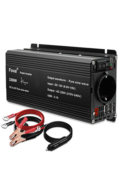 Choice8 2200W 50Hz EU Pure Sine Wave 1000W 1500W 2200W 2600W DC 12V To AC 220...