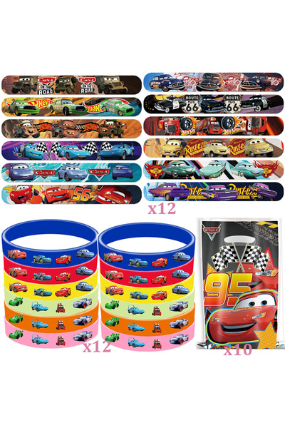 Choice6 ٣٤ قطعة من هدايا حفلات عيد ميلاد الأولاد، تتضمن أساور لايتنينغ ماكوين...