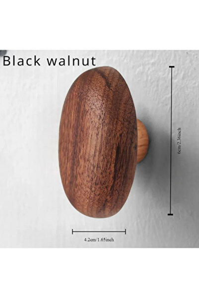 Choice3 مقبض بيضاوي الشكل، مصنوع من خشب الجوز الأسود الصلب، بتصميم إبداعي نور...