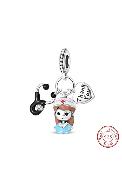 Choice16 PAC1947 Hot Sale 925 Sterling Silve Charms Beads Dtor's Teeth Dentis...