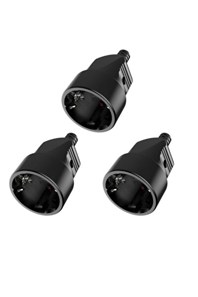 Choice EU Female socket black 3pcs EU Replacement Rewireable AC Power Plug Fe...