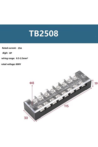 Choice4 TB2508 25A 600V كتلة توصيل أسلاك لولبية حاجزية مزدوجة الصف من سلسلة T...