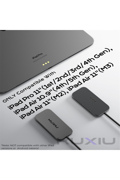 Choice1 شاحن لاسلكي مغناطيسي M30 لجهاز iPad Pro/iPad Air مقاس 11 بوصة (M3 M2)...