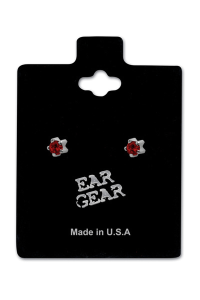 EAR GEAR أقراط صغيرة من الفولاذ الجراحي المقاوم للصدأ 316L مرصعة بحجر العقيق ...