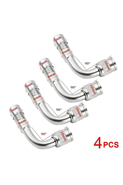 Choice17 4 قطع فضية - 90 45 90 135 للدراجات النارية والشاحنات والسيارات والدر...