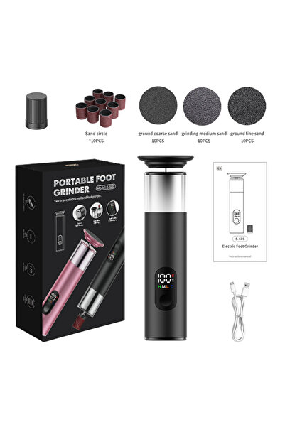 choice2 black Women's Electric Foot Callus Remover, 2 in 1 Foot File for Feet...
