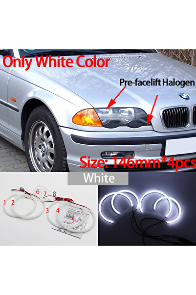 Choice6 Pre LCI no Lens W WHITE LED Headlight Halo Angel Demon Eyes Kit angel...