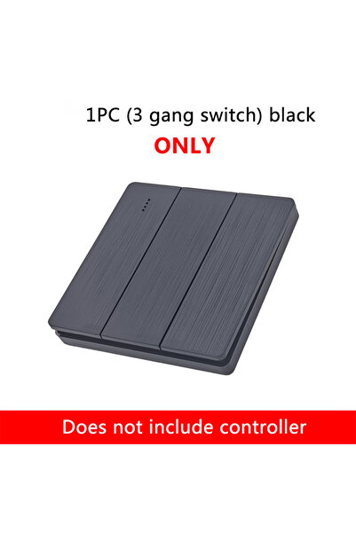 Choice5 مفتاح تحكم لاسلكي ثلاثي الأزرار من Szaoju بتقنية الواي فاي، أسود اللو...