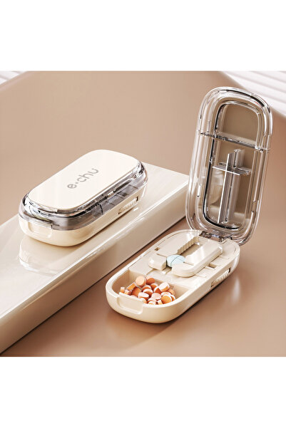 Choice4 Quarter Cream Portable Medicine Cutter Precise Medicine Cutting Sciss...