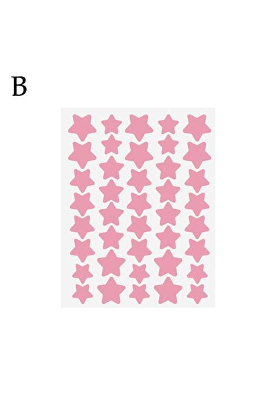 Choice4 40 لصقة وردية اللون لحب الشباب، لصقات ملونة على شكل نجمة من البولي إي...