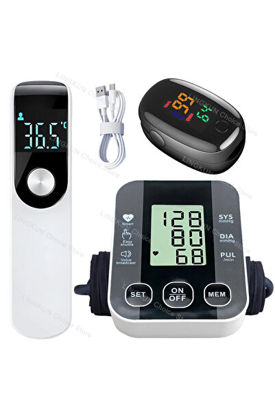 Choice8 مجموعة طبية مكونة من 6 قطع: جهاز قياس ضغط الدم للذراع، مقياس توتر الع...