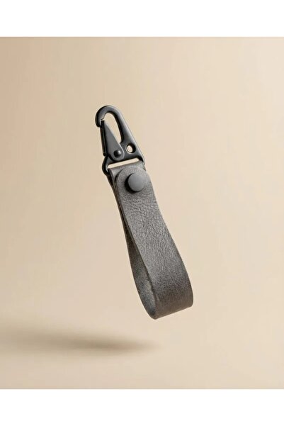 Fil Deri Genuine Leather Keychain with Carabiner Clip