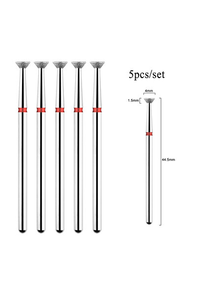 Choice TP-DD-242R TP مجموعة من 5 قطع من رؤوس حفر الأظافر لتنظيف الجلد الميت ح...