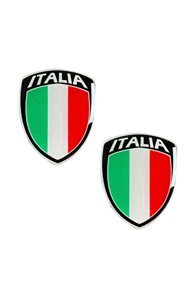 Choice1 ملصقان رفيعان لعلم إيطاليا، قطر 5 سم، لتزيين الدراجات النارية الإيطالية.