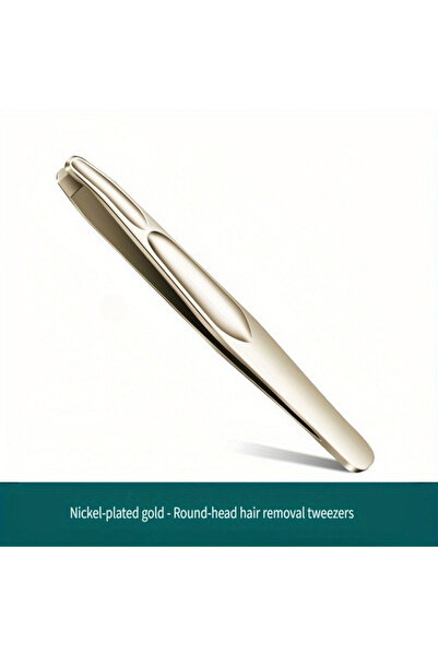 Choice7 ملقط فاخر برأس مستدير لإزالة شعر الحواجب والوجه، مشابك سلسة للشعر القصير