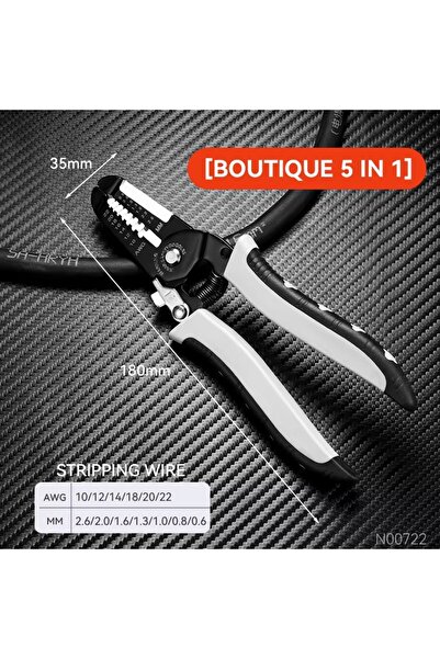 Choice4 أداة متعددة الوظائف لتقشير وتجعيد الأسلاك الكهربائية، كماشة قطع وتقشي...