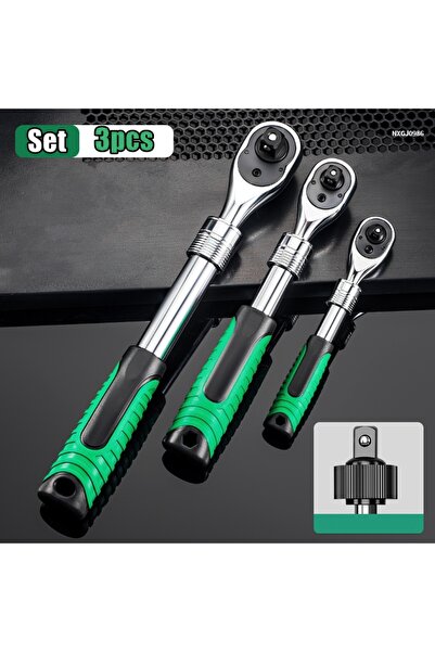 Choice3 3pcs set Telesco Sket Ratchet Wrench for Automotive Repair Adjustable...