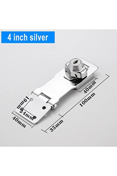 Choice3 4inch silver Keyed Hasp Lks Cabinet Lks with Keys,Twist Knob Keyed Lk...
