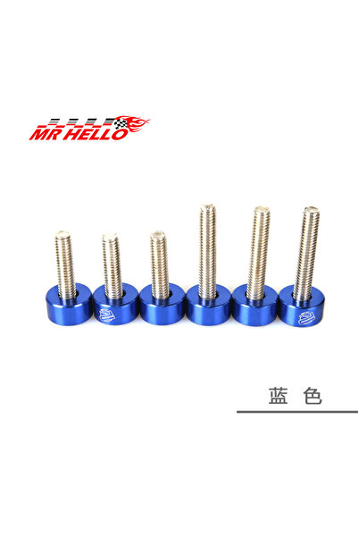 Choice6 BL M6 6 Pcs/Pack JKdreamer Aluminum Fender Washers and Bolt for honda...