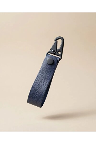 Fil Deri Genuine Leather Keychain with Carabiner Clip
