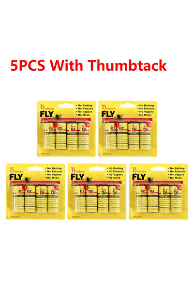 Choice10 ٥ قطع أ ٤-٨٠ لفة ورق لاصق قوي لصيد الذباب، مصيدة ذباب مزدوجة الجوانب...