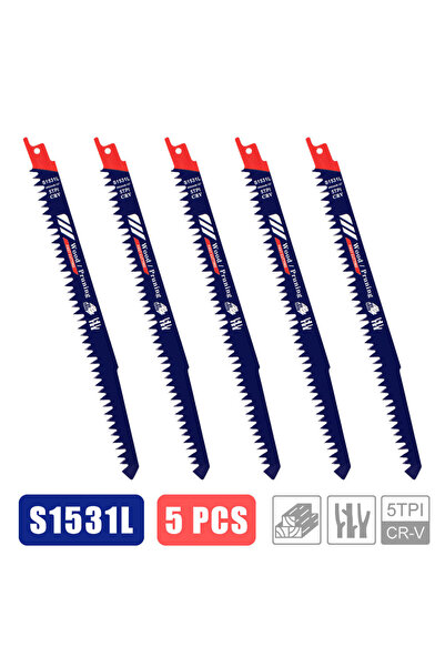 Choice 5pcs CMCP 1/2/5Pcs 240mm HCS Reciprocating Saw Blades S1531L For Woodw...