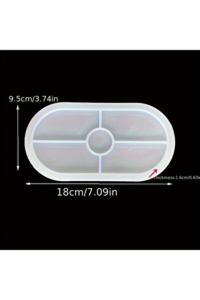 choice2 Elliptical Tray mold Concrete Stripe Storage Tank Silicone Mold DIY H...