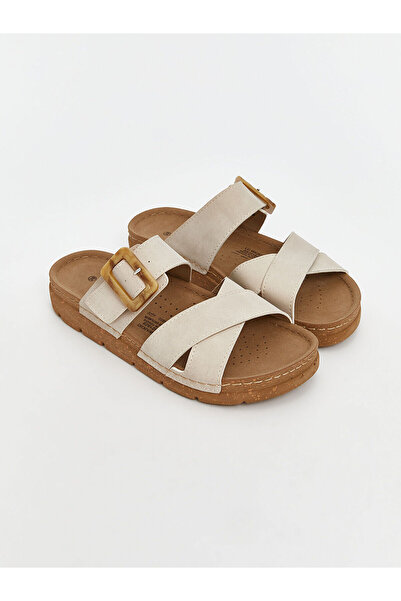 LC Waikiki Vizyon New Season Leather Look Women's Slippers