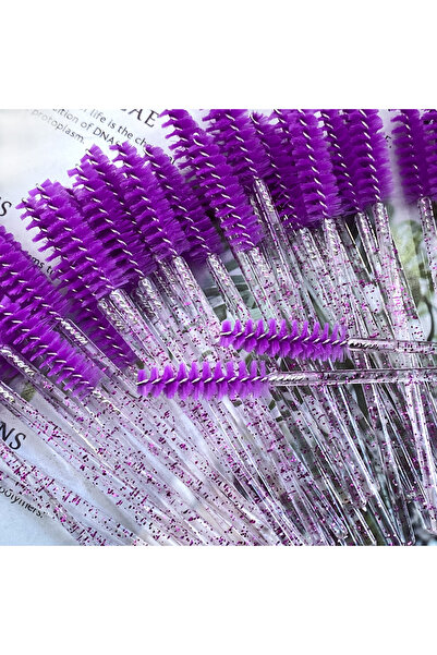 Choice4 Crystal Purple 50Pcs Makeup Brushes Disposable Crystal Eyebrow Brush ...