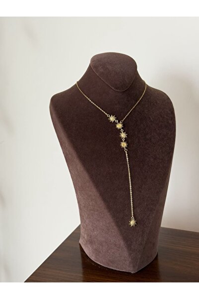 Twenty Eight Sun Steel Y Necklace