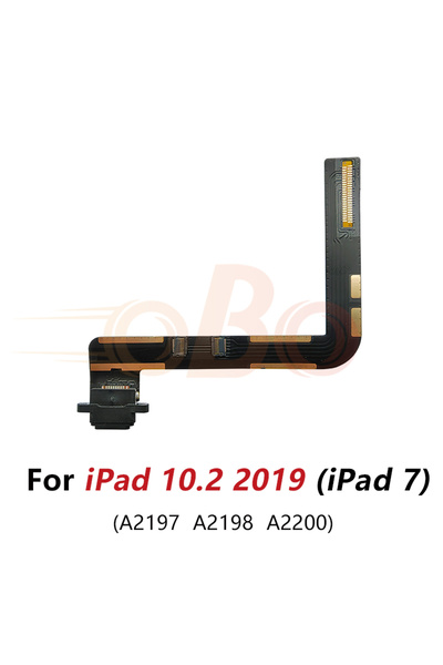 Choice9 كابل مرن أسود اللون بمنفذ شحن USB DK لجهاز iPad 10.2 (إصدار 2019) متو...